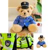 Cute Teddy Bear Plush Toy For Firefighters And Police Officers Perfect Gift For Qixi Festival 30cm/25cm