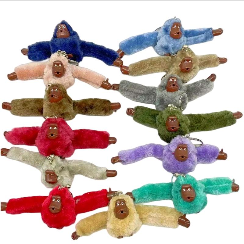 Chaveiro de Macaco de Pelúcia Fofo Pingente de Mochila Gorila Animal de Braços Longos Pingentes de Bolsa Decoração de Chaveiro Presentes de Aniversário para Adultos e Crianças