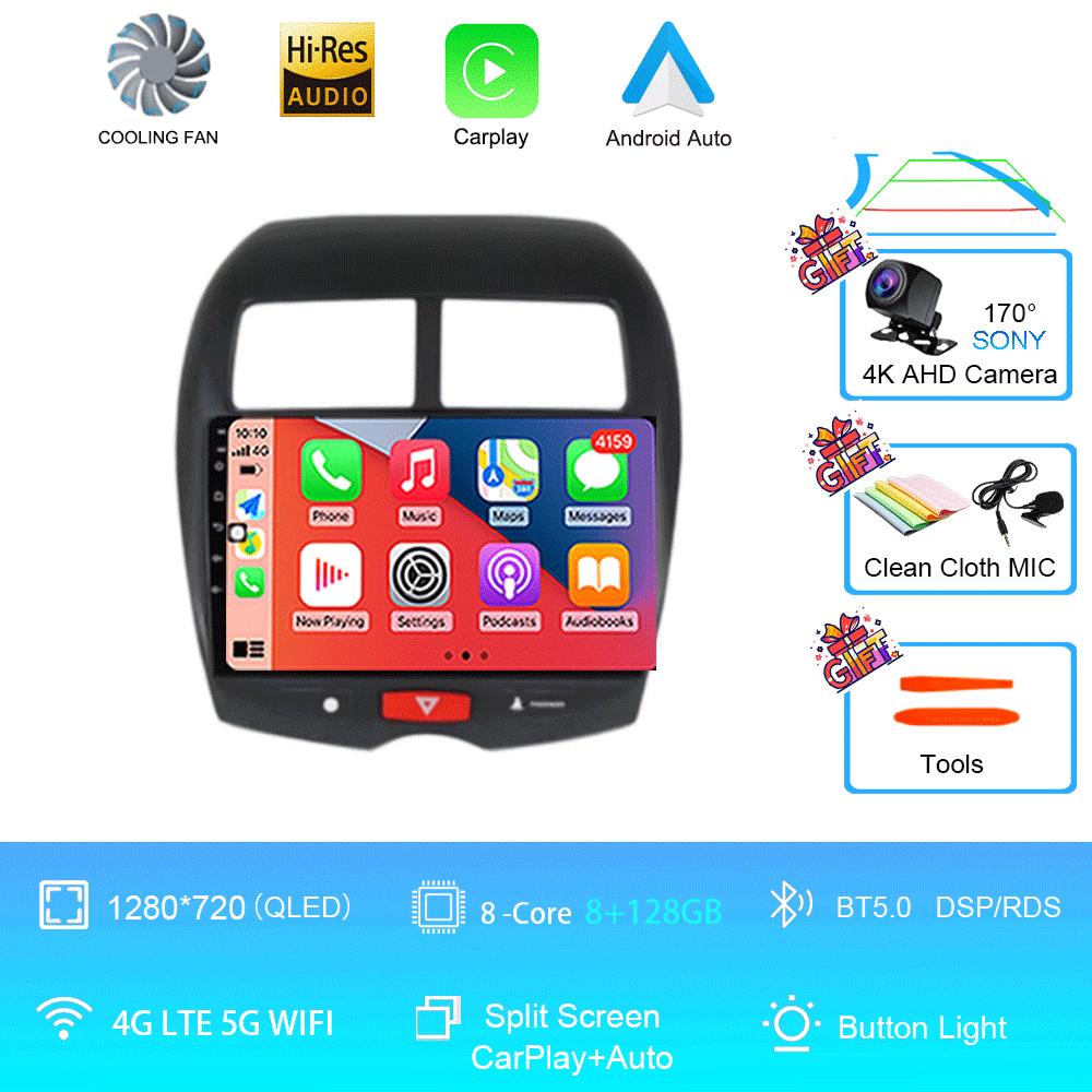 Car Radio Android 14 For Mitsubishi ASX 1 2010 2011 - 2016 C4 Peugeot 4008 DSP Multimedia Video Player Carplay Stereo Audio GPS