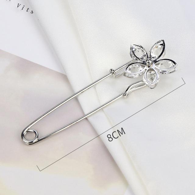 Neue Bundnadel Zubehör Schal Schnalle Perlen Kristall Gold Farbe Brosche Taille Tighting Clap Anti Exposed Sicherheitsnadeln