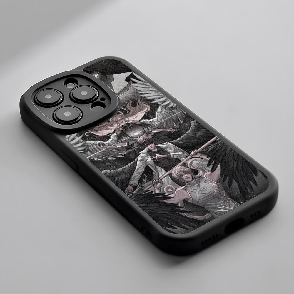 Orv Korean comics design Phone Case For iPhone 16 15 14 13 12 11 Plus Pro Max High-end Luxury Lambskin Silicone Cover black
