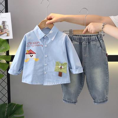 Kids Casual Long-Sleeve Set, Comfortable Daily Wear Outfits
