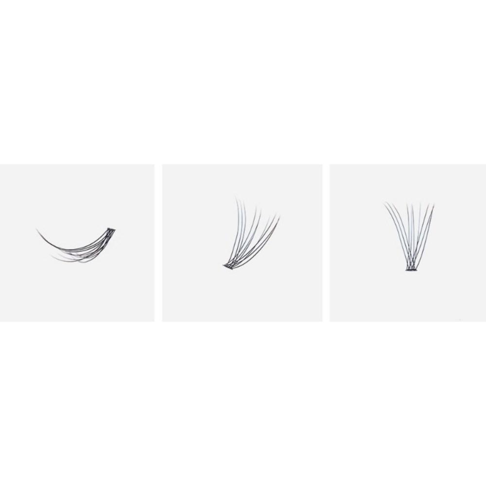 Deobun Partial Eyelashes FR-02 9mm, 18g, 4 Pcs.
