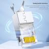 Shanze Zweiteiliger Kristallkopf: Cat 6A, Cat 7, Cat 8, Kupfergehäuse, Geschirmter CAT7 RJ45, 10G