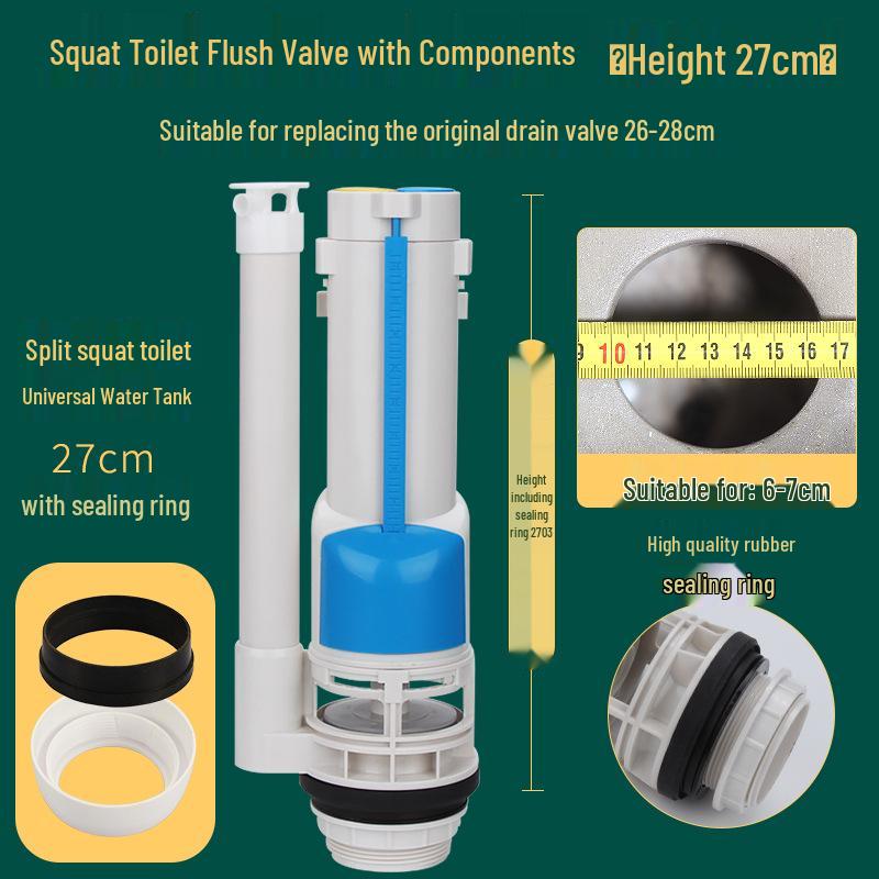 WDI Water-Saving Flush Valve Kit for Squat Toilets
