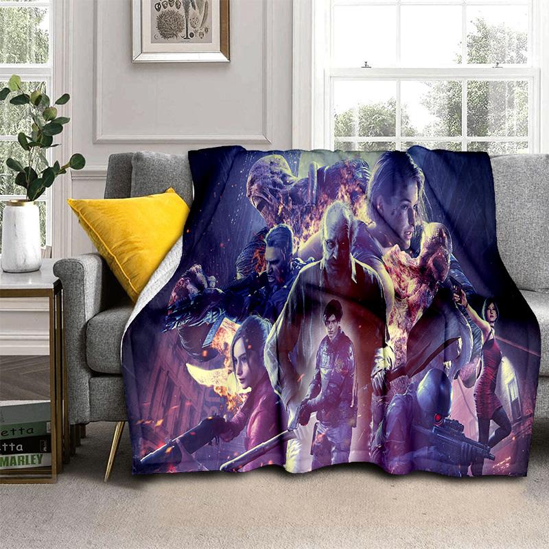 3D R-Resident Evil herní deka, měkká deka pro domácí ložnici pohovka pohovka piknik cestovní kancelářská přikrývka deka kid