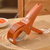 Stainless Steel Portable Salad Cutter Non-slip Handle Fruit Chopping Tool  Kitchen Gadgets