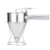 600ML Oil Bucket With Holder Stainless Steel Funnel Dispenser Cupcake Pancake Batter Octopus Ball Kitchen Baking Tools Hot Sell
