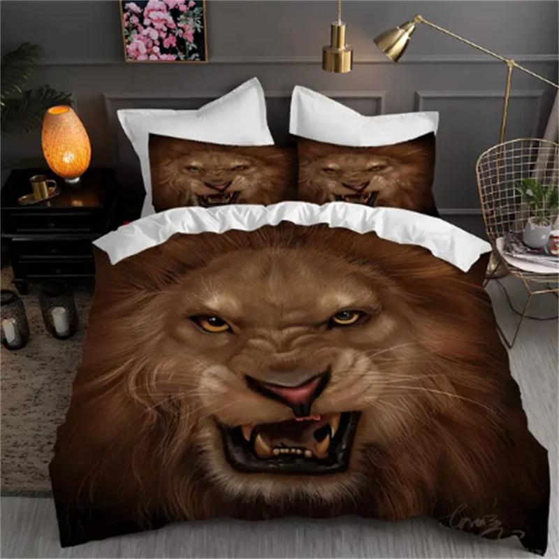 Hot Sale Lion Bedding Sets Anime Bedspread for Teens Girls Twin Single Queen King Full Duvet Cover Set
