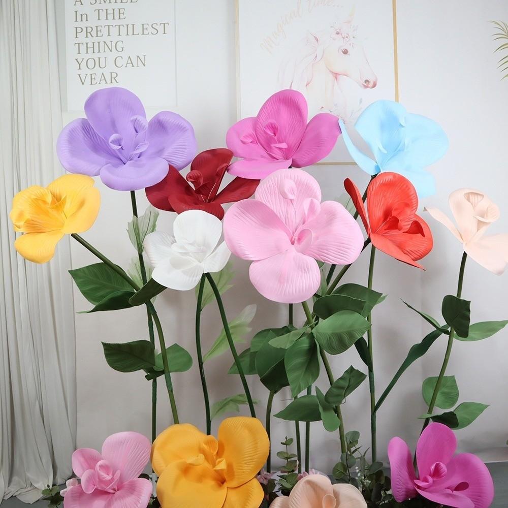 New 50cm Artificial Osmanthus PE Foam Large Simulated Flower Multicolor Waterproof Fake Flowers Window Show Arrangement