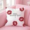 Classic Movie G-Gossip Girls Pillow Case Anti-Dustmite Pillowcase Invisible Zipper Silky Short Plush Sofa Cushion Cover