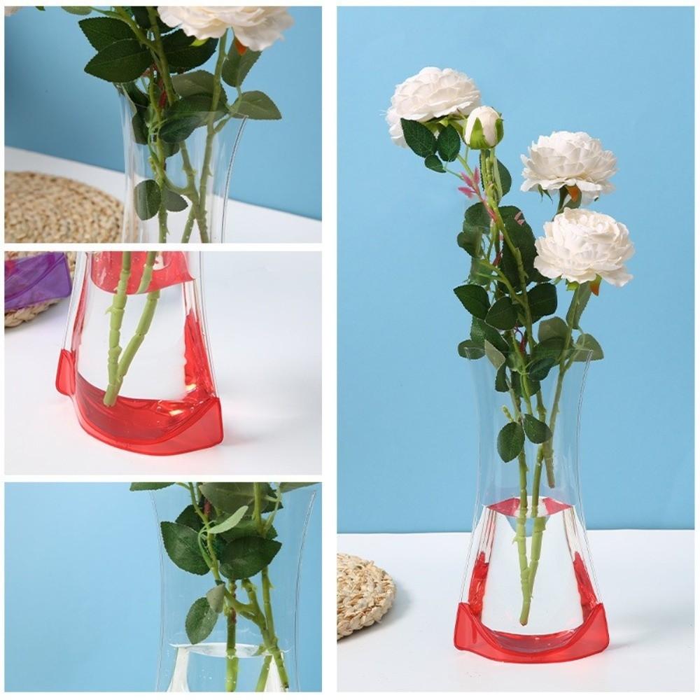 5Pcs Folding Hydroponic Floral Vase Shatterproof Plant Containers  Outdoor Travel