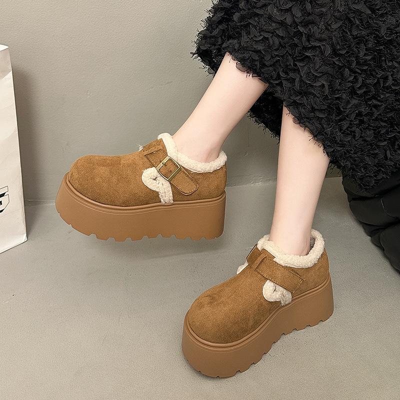 Women's Fur One Thick Sole Winter Lightweight Warm Snow Boots Non-slip Wear-resistant Casual Sports Cotton Boots Fur Shoes