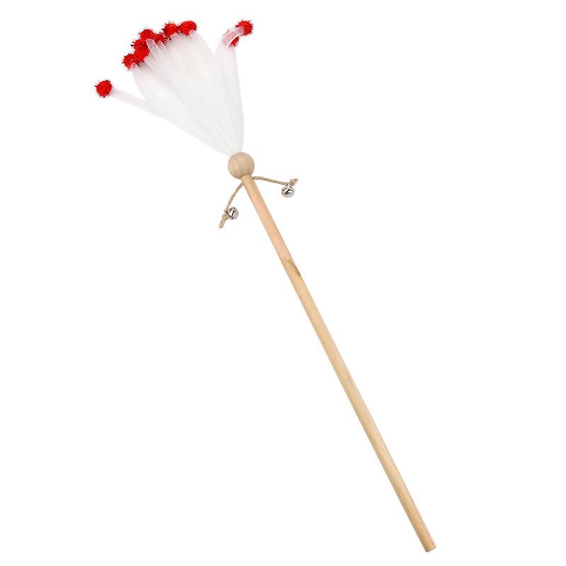 Katzenspielzeug: Raupen-Glocken-Teaser-Stab zur Selbstbeschäftigung und zum Backenzahnabrieb