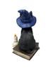 Witchy Cat Familiar With Magic Book Spirit Incarnate The Black Witches Cat Figurine Sits On A Grimoire With Hat