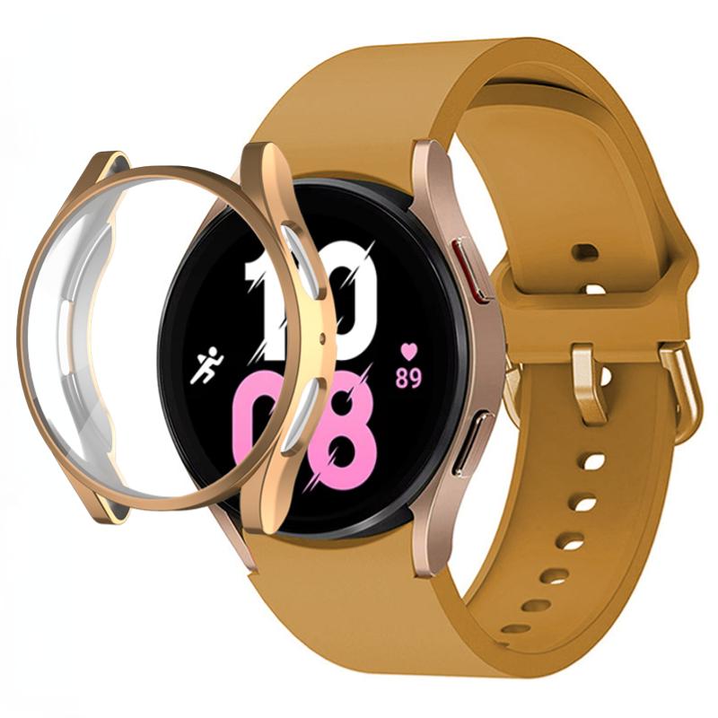 Silicone Strap+TPU Case for Samsung Galaxy Watch 5 44mm 40mm/4 44mm 40mm Sport Wristband for Samsung Watch 5/4 Protective Shell