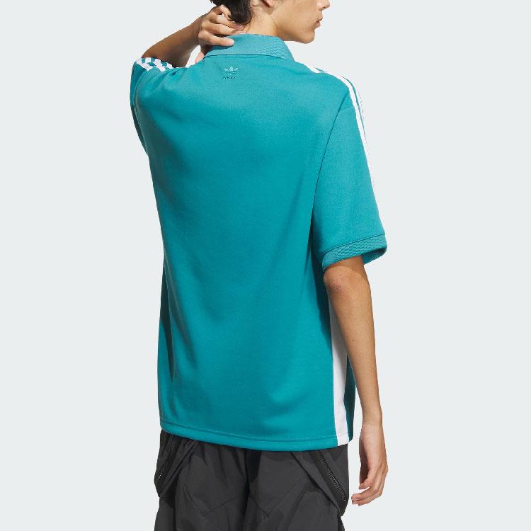 Adidas Originals Play Football Breathable Short Sleeve Polo Shirt Men Tops Arctic-Blue IW6307