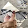 Ladies Photochromic Myopia Glasses Women Men Transparent Anti-Blue Light Discolored Near Sight Eyeglasses Unisex Goggles Diopter