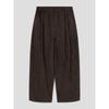 Heavy Cotton Elastic Waist Pants Brown