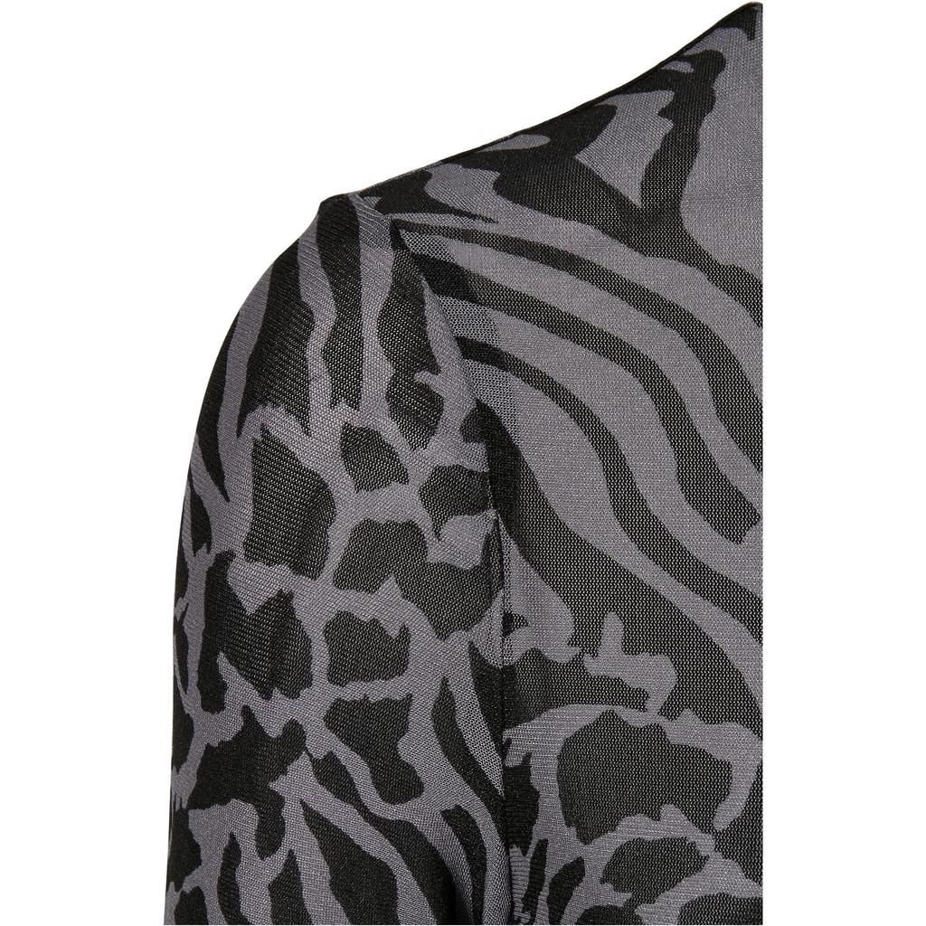 Urban Classics Womens/Ladies All-Over Print Mesh Turtle Neck Long-Sleeved Top