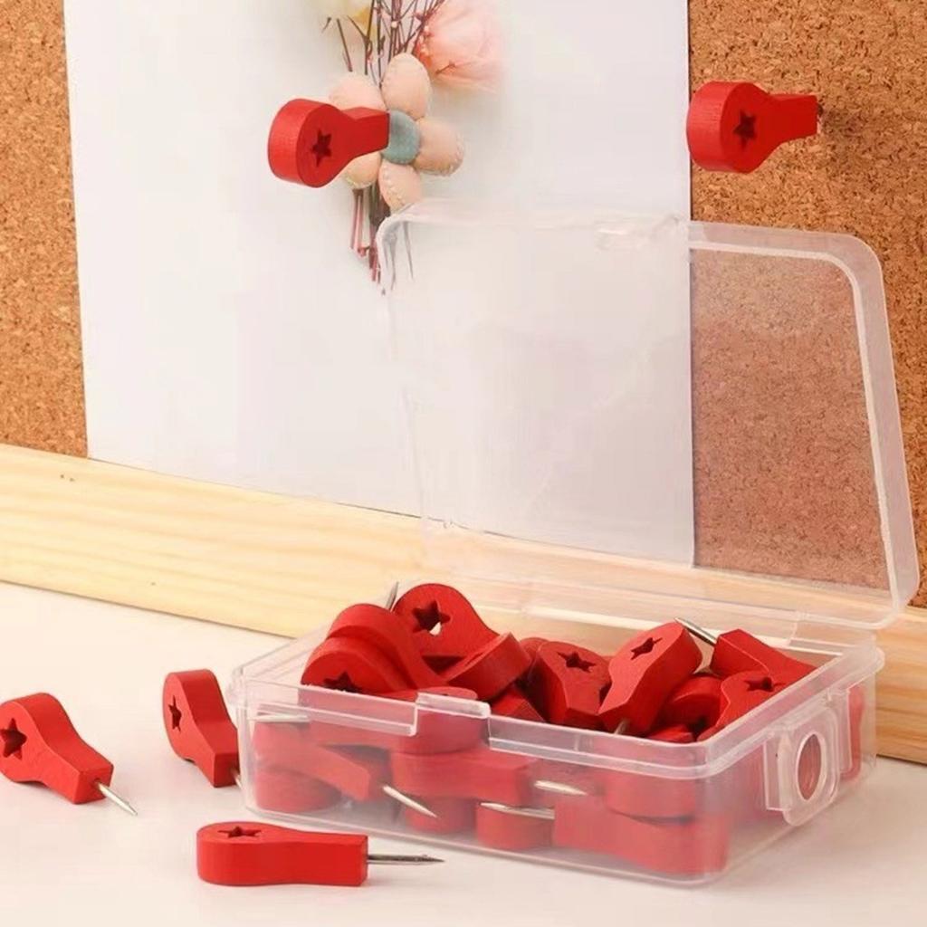 10pcs 3D Landmark Design Red Push Pins For Photo Wall Decoration And Cork Board Marking Decorative Pushpins