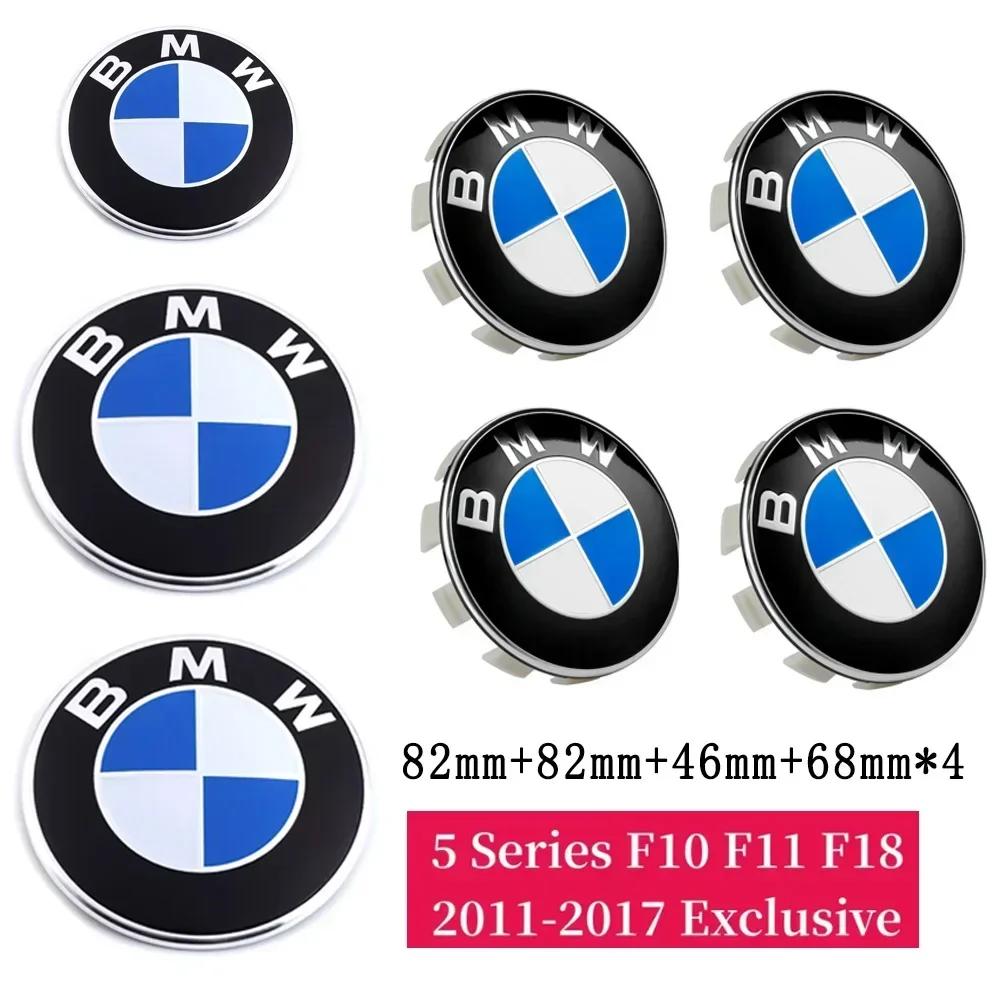 

7PCS Front Hood Emblem Rear Badge Wheel HubCap Steering Wheel Sticker FOR BMW 3 5 6 7 Serie X3 X5 X6 E70 E90 E91 F30 F10 E60 E87