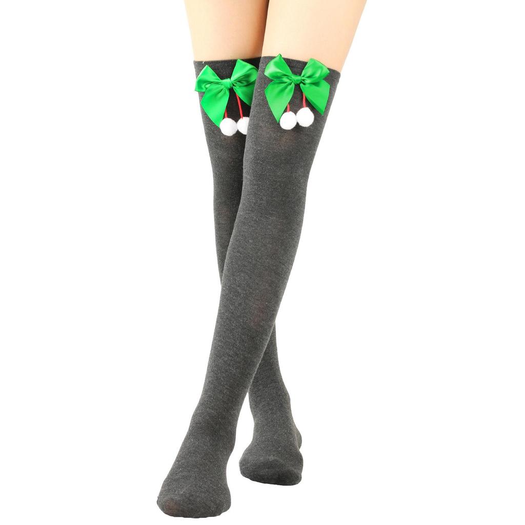 Weihnachten Overknee-Oberschenkelstrümpfe, kniehoch, warmer Strumpf, Damen-Stiefelsocke, Beinwärmer, hohe Socken für den täglichen Gebrauch, Weihnachten, Party, Cosplay