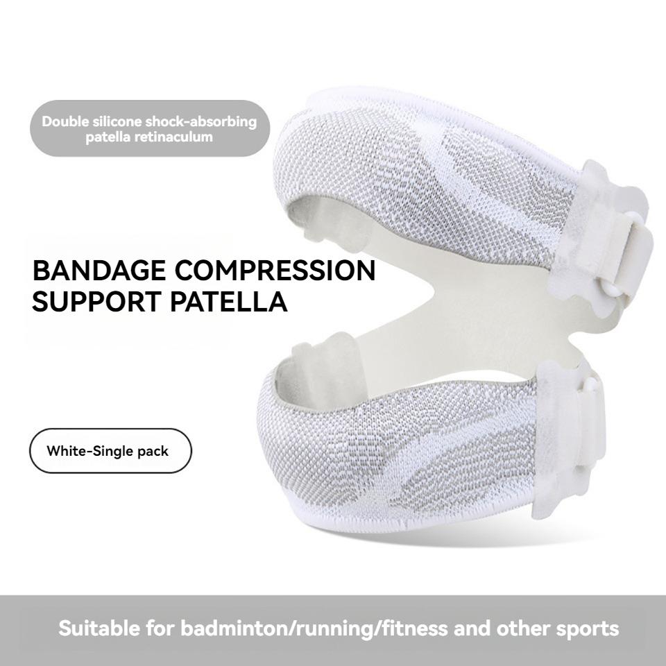 1Pcs Sports Patellar Band Knitted Comfort Knee Support Silicone Rubber Shock Absorption Compression Straps for Outdoor