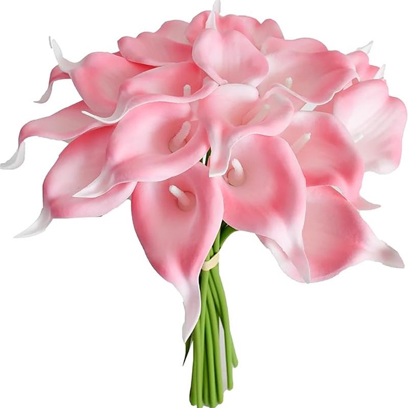 Mini Calla Lily Faux Flower Wedding Bouquet and Home Decor Prop