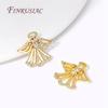 Trendy Angel Charms Pendant 18K Gold Plated Inlaid Zircon Charms For Necklace Making Findings Accessories DIY Handmade Jewelry