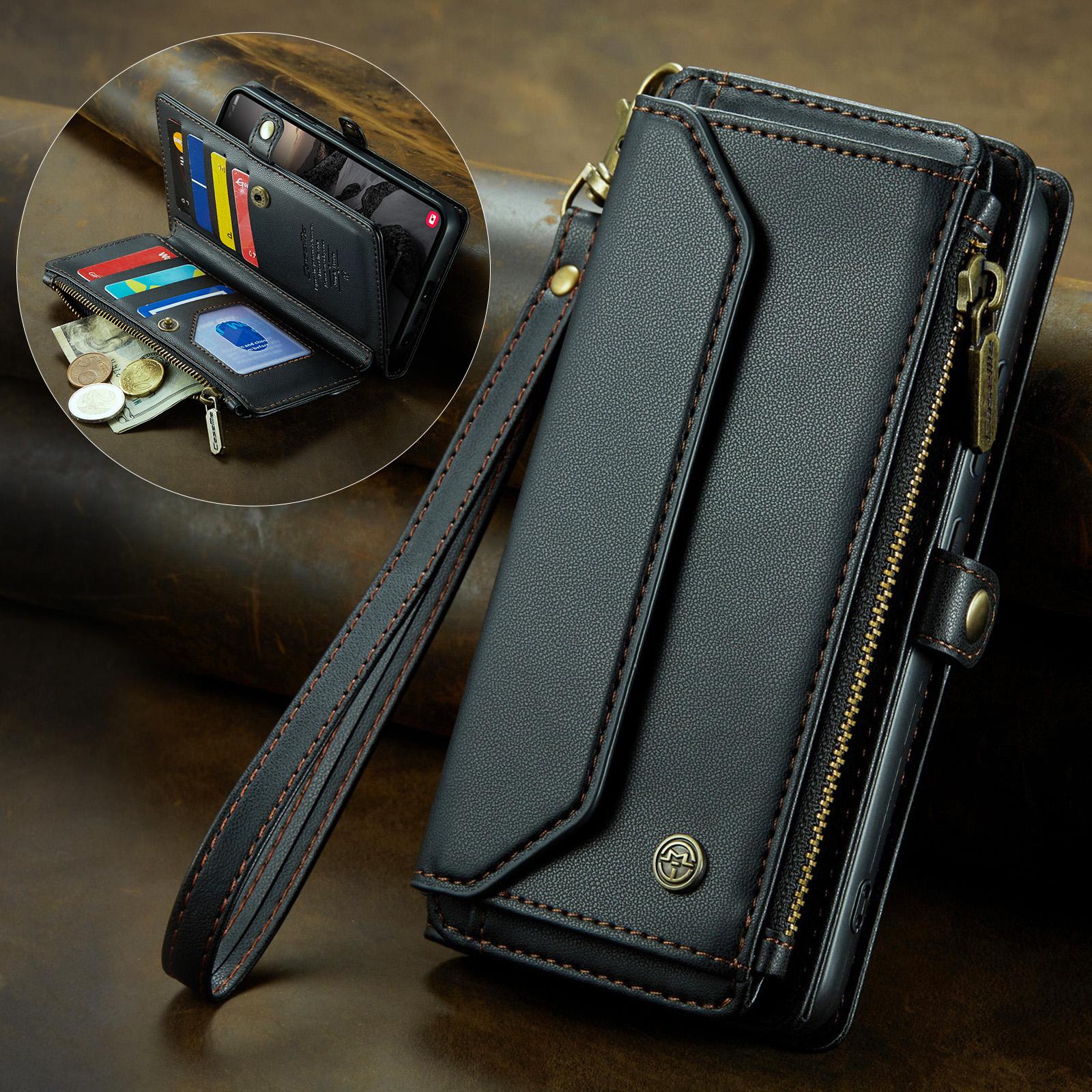 

CaseMe Crossbody Wallet Case For Samsung Galaxy S26/S26+/S26 Ultra Zipper Wrise Multi-functional Flip PU Leather Card Holder Cover Protectives Skins For Samsung Galaxy S26 чорний