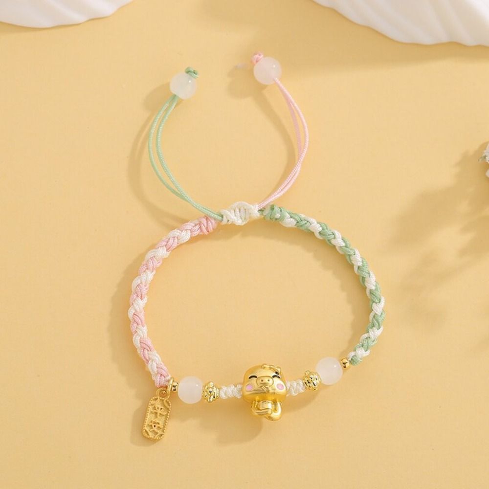 Cartoon Snake Animal Bracelet Chinese Style Braided Hand Rope Fashion Snake Year Bracelet  New Year