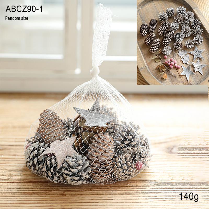Natural Pine Cones, Logs, and Dried Fruits - Christmas Atmosphere Decoration Supplies