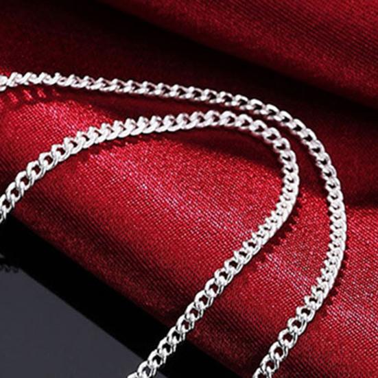 Unisex Necklace Stainless Copper Lobster Clip Hollow Out Chain Solid Color Luster Punk Hip Hop Polished Birthday Gift