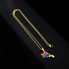 Unique Armenia Map Necklace Stainless Steel Armenia Flag Pendant Necklace Chain Necklace Perfect Gift for Men and Women