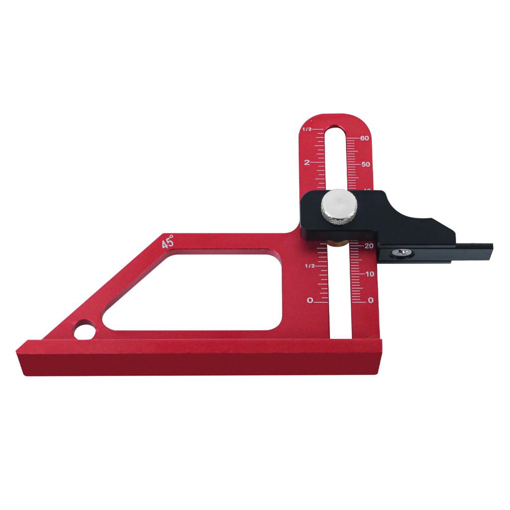 Table Saw Height Gauge Aluminum Alloy 0 To 60mm 45° Multifunctional Woodworking Tool Setting Gauge D