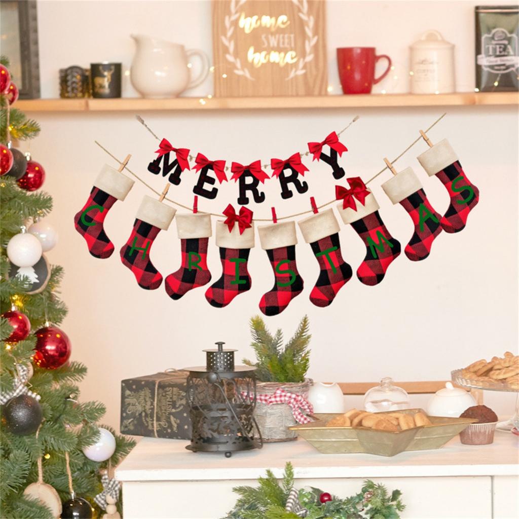 Christmas Decorations, Stockings, Wall Hangings, Stickers, Living Room Holiday Party Wall Decorations, Wall Stickers