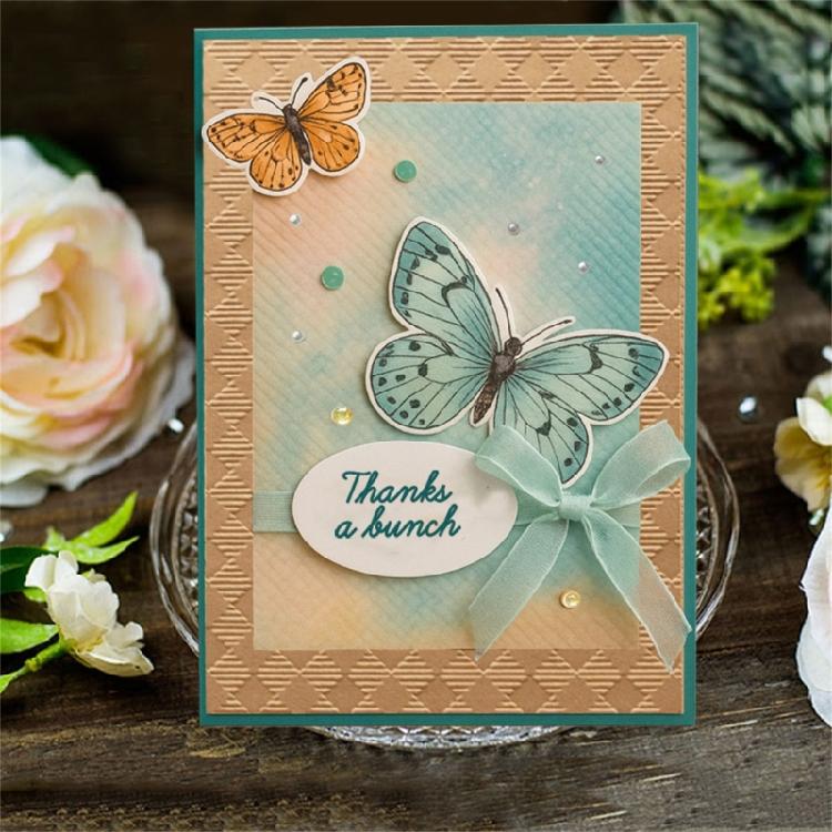 Texturierte Stempelvorlage für Kunstprojekte Wiederverwendbare Kunststoff-Prägeplatte Bastelzubehör