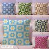 Retro Geometrical Florals Cushion Cover Natural Linen Pillow Cover Double-Sided Print Cushion Case For Sofa Home Decor Gift