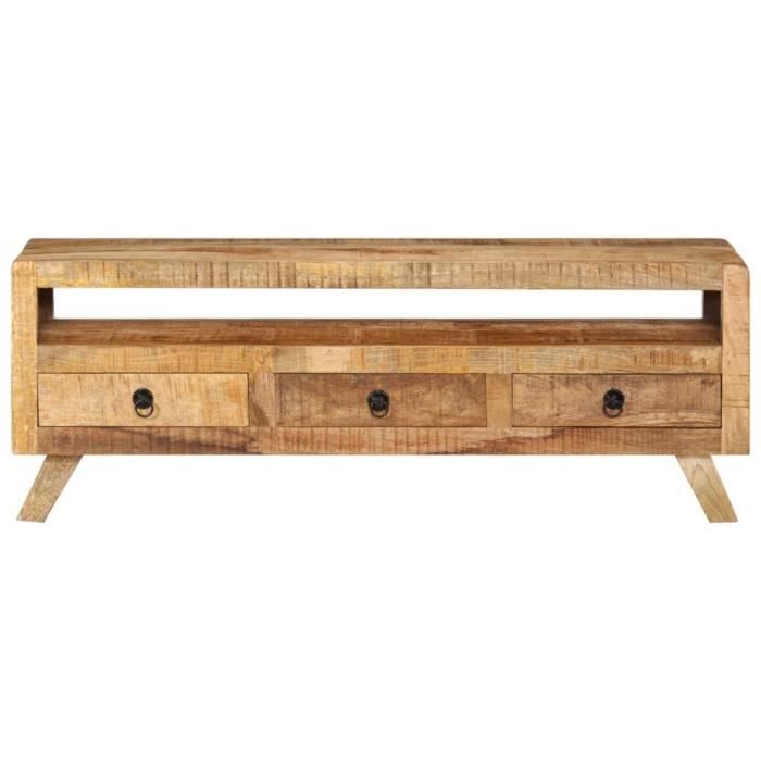 VidaXL Meuble TV 110 x 30 x 40 cm Bois massif de manguier
