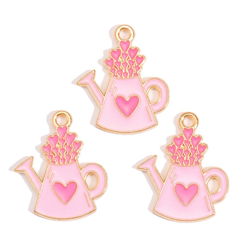 10Pcs Colorful Cute Enamel Red Mushroom Alloy Pendant for Women's Earrings Bracelet Jewelry Made of Charm DIY Necklace Ornaments