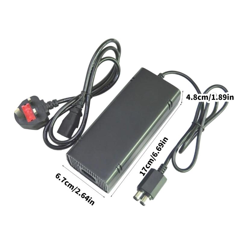 AC100-240V Adapter for 360 Slim Console with LED Indicator Lights and Auto Voltages Compatibility