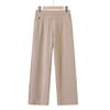 Damen Elastische Taille Gerades Bein Freizeithose
