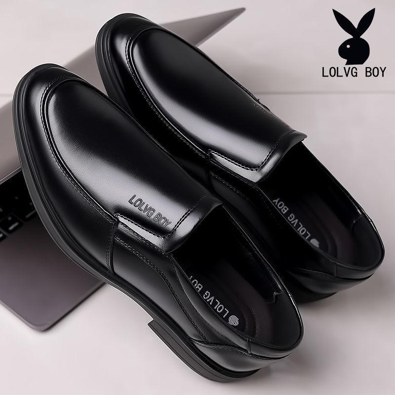 

Hy dragonfly leather shoes men s genuine leather business casual men s shoes summer new breathable British soft sole one-pedal wedding shoes 45 First Cowhide