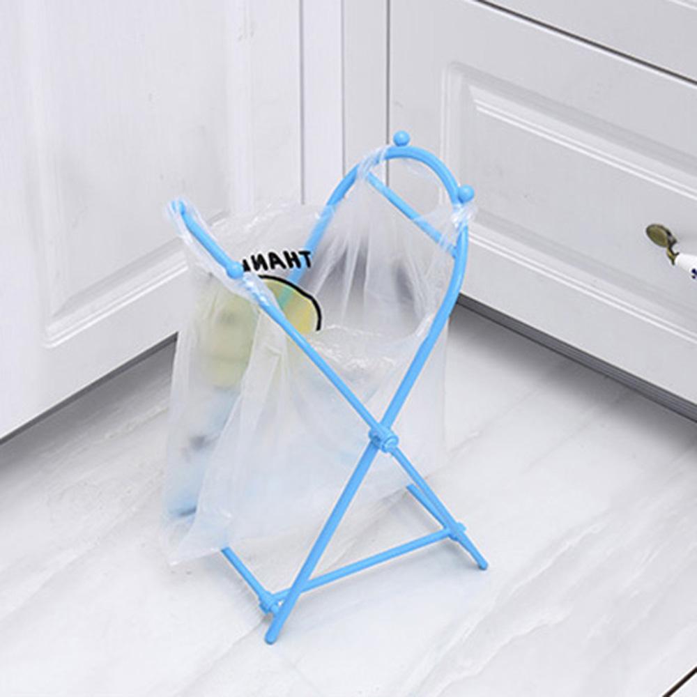 Kitchen Countertop Floor Portable Support Frame Garbage Bag Holder Storage Organizer Trash Rack
