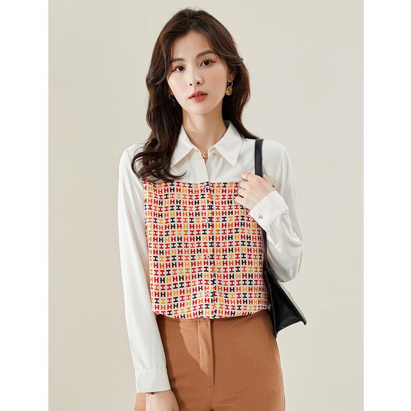 ORIGIN Printed Lapel Long-Sleeve Cardigan M