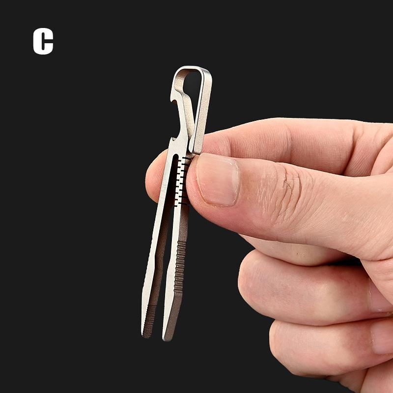 

1 шт. Мини-пинцет, маленький зажим из титанового сплава Tc4, портативный пинцет, кусачки, инструмент для повседневного использования, карманный инструмент для обслуживания на открытом воздухе