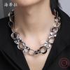 Irregular geometric hollow necklace, punk ring single-layer men's and women's versatile collarbone necklace