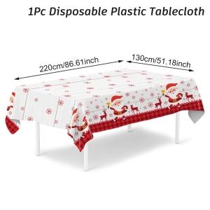 Christmas Plastic Tablecloth Merry Christmas Decorations For Home Table 2026 Navidad Noel Xmas Decor Happy New Year Gift 2026