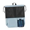 Mesh Drawstring Backpack Casual Daypack Portable Travel for Women Men Swim Bag